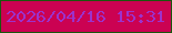 文字の大きさ：1、枠の色：1b560d、背景の色：cb0252、文字の色：9c32cc 無料ブログパーツのブログ時計