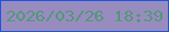 文字の大きさ：5、枠の色：1b56e2、背景の色：988cbf、文字の色：509878 無料ブログパーツのブログ時計