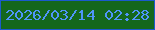 文字の大きさ：4、枠の色：1b5ace、背景の色：14671d、文字の色：4f95f9 無料ブログパーツのブログ時計