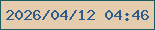 文字の大きさ：5、枠の色：1b5b62、背景の色：e4ccad、文字の色：2c5b8e 無料ブログパーツのブログ時計