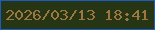 文字の大きさ：4、枠の色：1b5bc4、背景の色：263513、文字の色：9d7641 無料ブログパーツのブログ時計