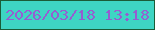 文字の大きさ：2、枠の色：1b5c37、背景の色：3ed5c3、文字の色：965dd1 無料ブログパーツのブログ時計