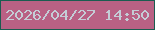 文字の大きさ：3、枠の色：1b5c50、背景の色：b96184、文字の色：c4cdd6 無料ブログパーツのブログ時計