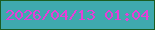 文字の大きさ：3、枠の色：1b5d21、背景の色：3fa9ae、文字の色：e53ed7 無料ブログパーツのブログ時計