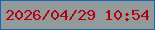 文字の大きさ：4、枠の色：1b63b8、背景の色：939a9a、文字の色：b40115 無料ブログパーツのブログ時計