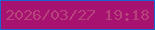 文字の大きさ：5、枠の色：1b63d0、背景の色：a7116f、文字の色：b7437d 無料ブログパーツのブログ時計