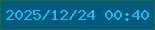 文字の大きさ：4、枠の色：1b675a、背景の色：025a7c、文字の色：1abbf7 無料ブログパーツのブログ時計
