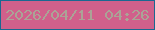 文字の大きさ：4、枠の色：1b6891、背景の色：d1608b、文字の色：aba396 無料ブログパーツのブログ時計