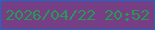文字の大きさ：3、枠の色：1b68cb、背景の色：763f85、文字の色：279954 無料ブログパーツのブログ時計