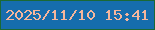 文字の大きさ：2、枠の色：1b6935、背景の色：166dad、文字の色：f6b69c 無料ブログパーツのブログ時計
