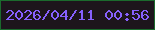 文字の大きさ：5、枠の色：1b6a2d、背景の色：1d151c、文字の色：8760fe 無料ブログパーツのブログ時計