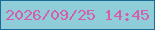 文字の大きさ：3、枠の色：1b6a97、背景の色：8fced8、文字の色：d35ea9 無料ブログパーツのブログ時計