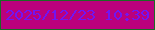 文字の大きさ：3、枠の色：1b6b25、背景の色：bb017d、文字の色：7115f3 無料ブログパーツのブログ時計