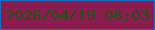 文字の大きさ：5、枠の色：1b6bc0、背景の色：8b1c50、文字の色：1c5312 無料ブログパーツのブログ時計