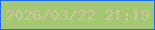 文字の大きさ：2、枠の色：1b6beb、背景の色：a5c672、文字の色：cbcaa0 無料ブログパーツのブログ時計
