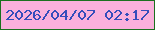 文字の大きさ：4、枠の色：1b701f、背景の色：fab0dc、文字の色：354dbb 無料ブログパーツのブログ時計