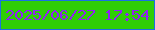 文字の大きさ：1、枠の色：1b70e3、背景の色：2fce06、文字の色：9220f7 無料ブログパーツのブログ時計