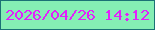 文字の大きさ：3、枠の色：1b7175、背景の色：85eeb4、文字の色：e221fb 無料ブログパーツのブログ時計