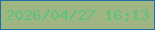 文字の大きさ：5、枠の色：1b72a3、背景の色：9fb682、文字の色：5cc282 無料ブログパーツのブログ時計