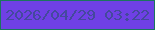 文字の大きさ：1、枠の色：1b755e、背景の色：6f40e5、文字の色：44499d 無料ブログパーツのブログ時計