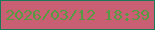 文字の大きさ：3、枠の色：1b7859、背景の色：c85f73、文字の色：569b43 無料ブログパーツのブログ時計