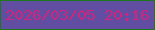 文字の大きさ：2、枠の色：1b791c、背景の色：614ea2、文字の色：cd267c 無料ブログパーツのブログ時計