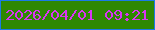 文字の大きさ：1、枠の色：1b7ae6、背景の色：2e8802、文字の色：d935f3 無料ブログパーツのブログ時計