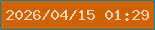 文字の大きさ：5、枠の色：1b7d8e、背景の色：ce6306、文字の色：f1d2ac 無料ブログパーツのブログ時計