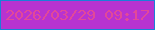 文字の大きさ：1、枠の色：1b7fd8、背景の色：b833d0、文字の色：e24899 無料ブログパーツのブログ時計