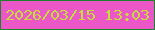 文字の大きさ：3、枠の色：1b812c、背景の色：ec57c7、文字の色：c7db3f 無料ブログパーツのブログ時計