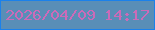 文字の大きさ：2、枠の色：1b81eb、背景の色：598eb7、文字の色：cb6bb8 無料ブログパーツのブログ時計