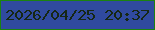文字の大きさ：2、枠の色：1b8210、背景の色：304a9f、文字の色：162714 無料ブログパーツのブログ時計