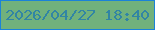 文字の大きさ：3、枠の色：1b82d8、背景の色：71b17c、文字の色：3185a4 無料ブログパーツのブログ時計