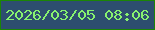 文字の大きさ：1、枠の色：1b8506、背景の色：2d4e6f、文字の色：87f26f 無料ブログパーツのブログ時計