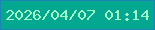 文字の大きさ：5、枠の色：1b86b5、背景の色：04a891、文字の色：a0f6c5 無料ブログパーツのブログ時計