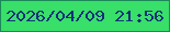 文字の大きさ：3、枠の色：1b8859、背景の色：38df69、文字の色：13317a 無料ブログパーツのブログ時計
