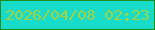 文字の大きさ：5、枠の色：1b8d18、背景の色：18dcca、文字の色：a1d342 無料ブログパーツのブログ時計