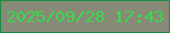 文字の大きさ：1、枠の色：1b8d42、背景の色：898978、文字の色：39da4c 無料ブログパーツのブログ時計