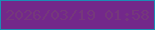 文字の大きさ：3、枠の色：1b8db4、背景の色：73288a、文字の色：75387b 無料ブログパーツのブログ時計