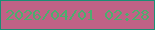 文字の大きさ：2、枠の色：1b8f75、背景の色：c06286、文字の色：4cae6e 無料ブログパーツのブログ時計
