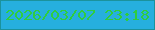 文字の大きさ：4、枠の色：1b929c、背景の色：26afde、文字の色：2fcd3e 無料ブログパーツのブログ時計