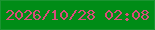 文字の大きさ：2、枠の色：1b9431、背景の色：008c16、文字の色：d74d7b 無料ブログパーツのブログ時計