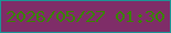 文字の大きさ：5、枠の色：1b9495、背景の色：7f2d68、文字の色：3a8301 無料ブログパーツのブログ時計