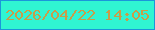 文字の大きさ：4、枠の色：1b96da、背景の色：30f5d2、文字の色：c89d49 無料ブログパーツのブログ時計