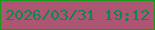 文字の大きさ：2、枠の色：1b9720、背景の色：ad5673、文字の色：08884c 無料ブログパーツのブログ時計