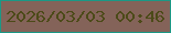 文字の大きさ：4、枠の色：1b9885、背景の色：846359、文字の色：4c4a18 無料ブログパーツのブログ時計