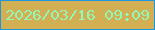 文字の大きさ：4、枠の色：1b98e0、背景の色：d1af52、文字の色：93f7b8 無料ブログパーツのブログ時計