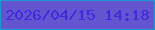 文字の大きさ：1、枠の色：1b9ad2、背景の色：6354cf、文字の色：3d2add 無料ブログパーツのブログ時計