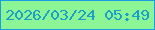 文字の大きさ：1、枠の色：1b9de7、背景の色：8cf596、文字の色：1a9fcb 無料ブログパーツのブログ時計