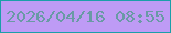 文字の大きさ：2、枠の色：1b9fa9、背景の色：be9bf5、文字の色：699aa5 無料ブログパーツのブログ時計